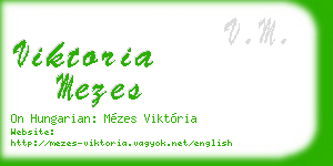viktoria mezes business card