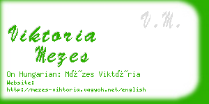 viktoria mezes business card